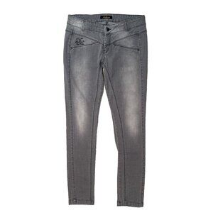 Killah Jeans Woman Size 29, Light Grey, Slim, 33 Inseam, Low Rise, denim